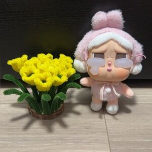 Handmade Chenille Stems Mini Tulips | Yellow